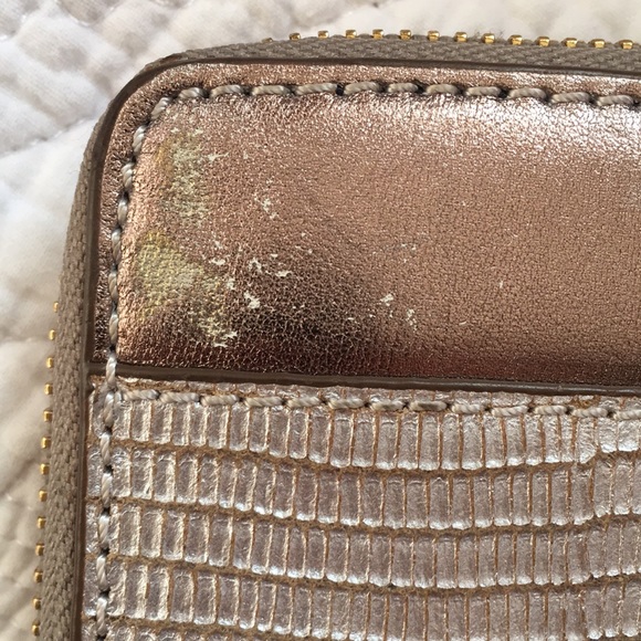 NEW Tahari Metallic Taupe Gray Wallet - Picture 4 of 8